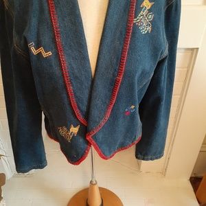 Rickie by Laundry Denim Bolero Jacket Mexican M